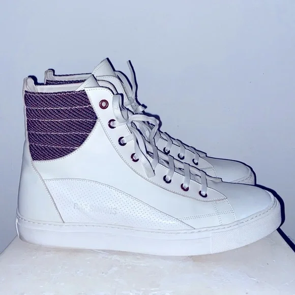 Raf Simons Hightop Designer Sneakers white/brown Men’s Size 42 rare find 1/1‌
